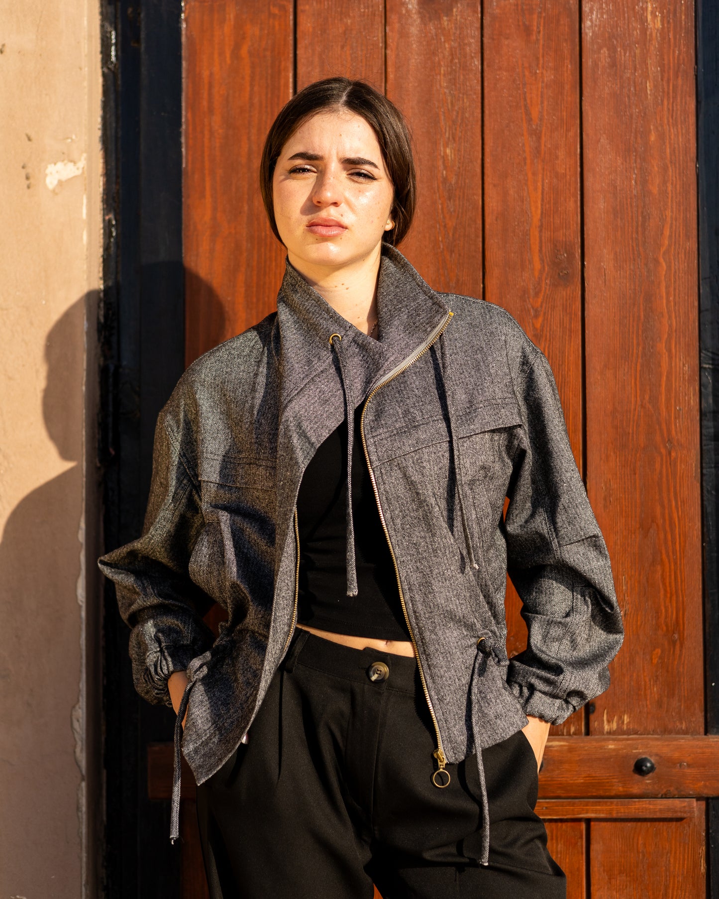 GREY Waist Scrunched Jacket