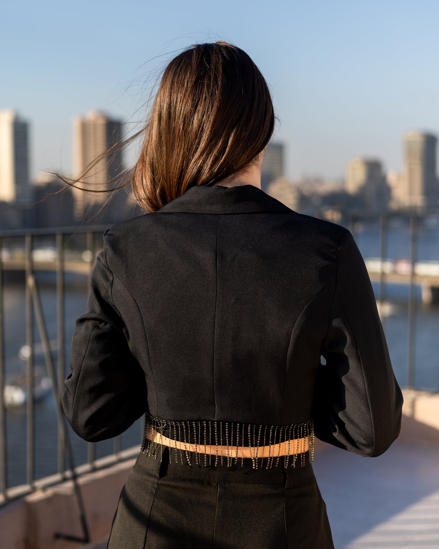 cropped strand blazer