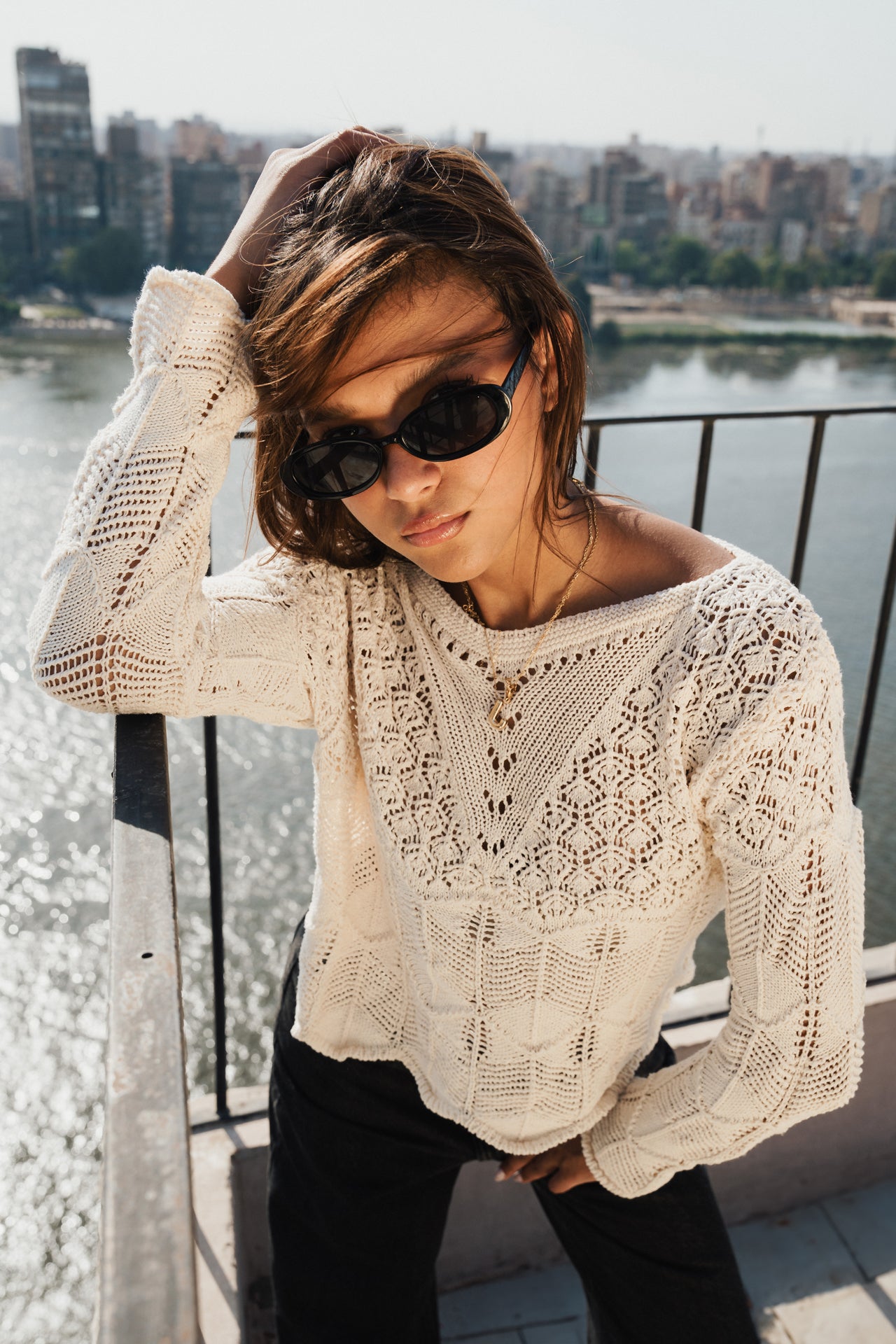 knit cream top